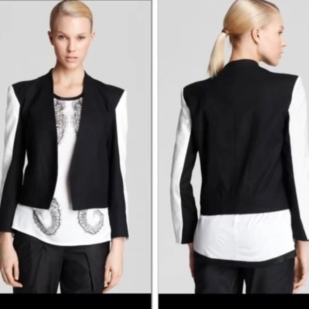 Helmut Lang Color Block White Black Era Blazer Wo… - image 1